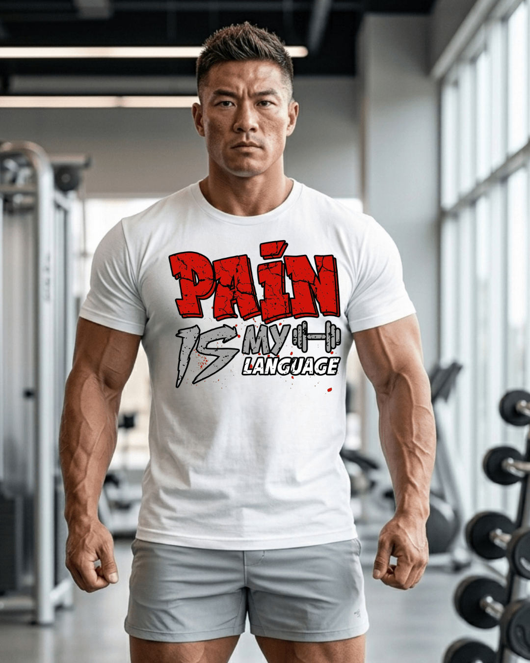men's t shirt pain is my language motivational gym tee men's t shirt pain is my language motivational gym tee