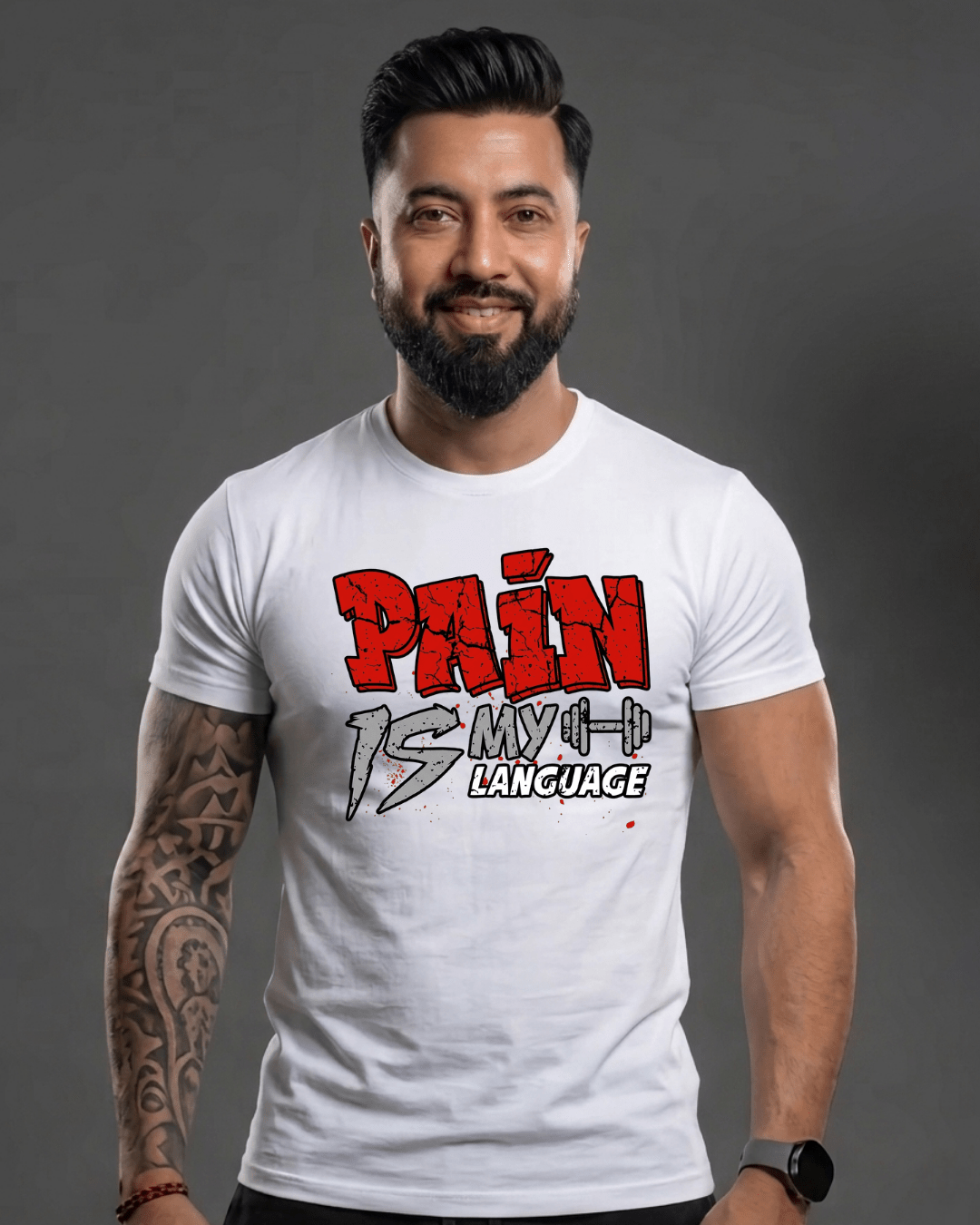 men's t shirt pain is my language motivational gym tee men's t shirt pain is my language motivational gym tee