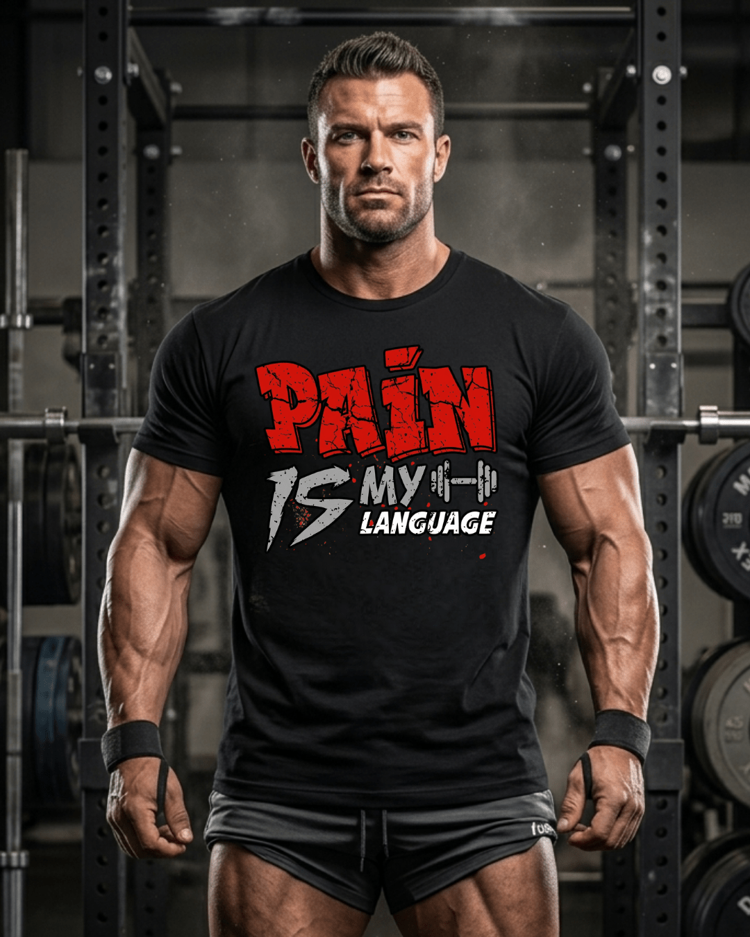 men's t shirt pain is my language motivational gym tee men's t shirt pain is my language motivational gym tee